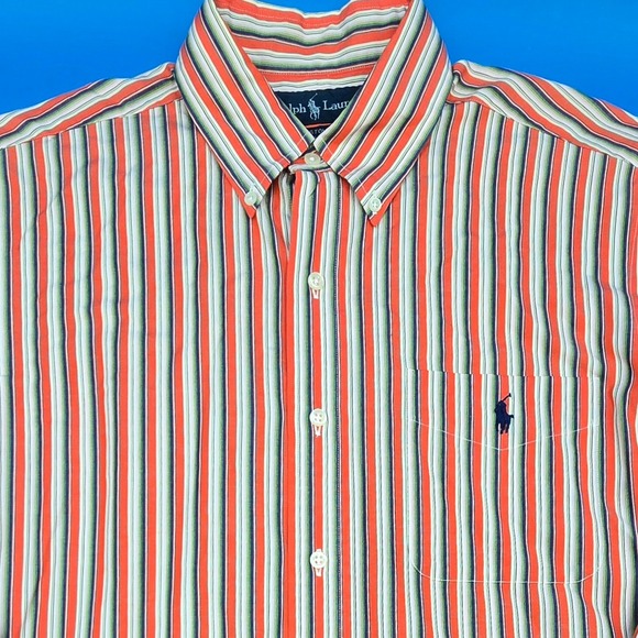 Ralph Lauren Other - Polo Ralph Lauren Shirt Mens Medium Custom Fit Striped Button Down Multi Color
